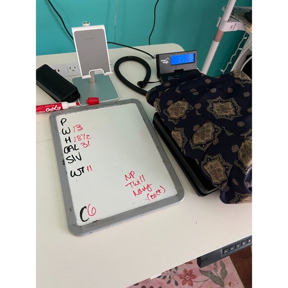 Liz Claiborne Navy Blue Pleated Thick Rayon Mandala Boho Print Midi Skirt XS 0 - Picture 7 of 7